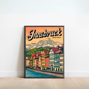 **Innsbruck Vintage Reiseplakat -** **Österreich Wandkunst**,**