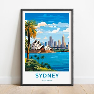 Sydney Travel Print - Sydney poster, Australia Wall Art, Framed present, Gift Australia Present