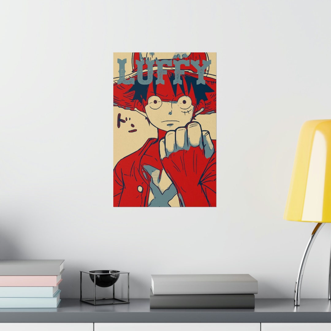Luffy One Piece Wall Art Wall Decor Bedroom Wall Art Home Etsy