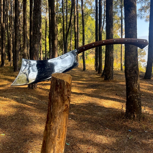 17 inch Viking Axe | Hand-Forged for hunting | Full Tang with Rosewood Handle | Ready to use |  | Valentine day gift | leviathan axe