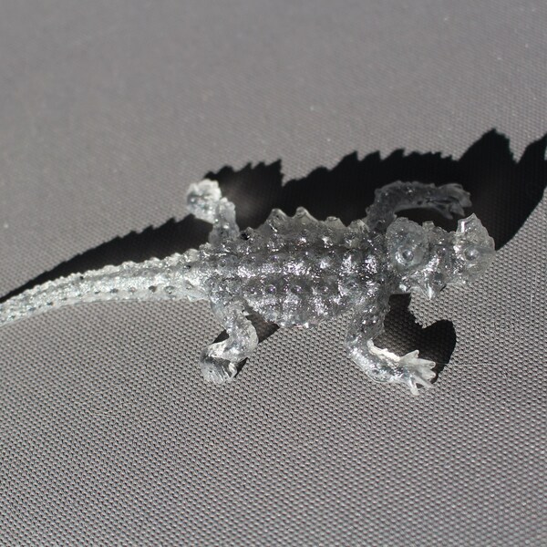 Tiny Horned Lizard Resin Figure