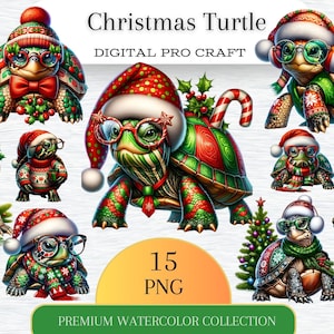 Christmas Turtle Png Sublimation Design, Christmas Turtle Png, Cute Christmas Turtle With Santa Hat Transparent PNG,Sublimation Design