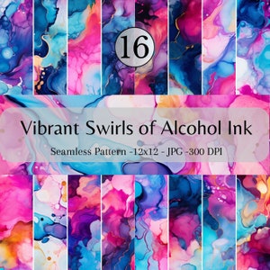 Lebendige Wirbel von Alkohol Tinte Digital Papier, Alkohol Tinte Clipart, Aquarell Hintergrund, Aquarell, bunte Illustration, digitaler Download