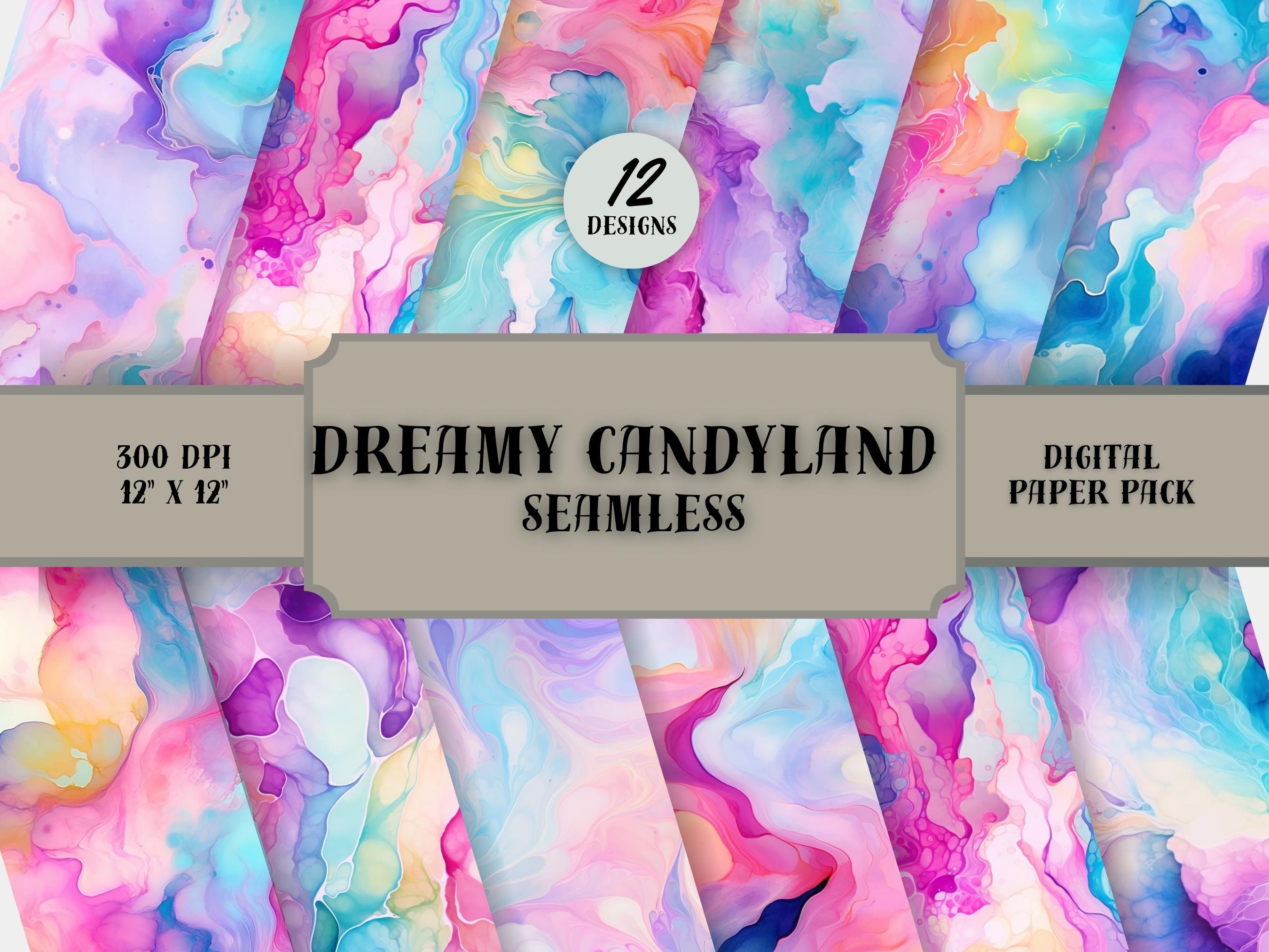 Pastel Candy land Digital Papers