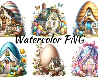 Süßes Osterclipart-Bundle, Ostercliparts, Ostergrafik, Ostermotiv, Mit transparentem Hintergrund und kommerzieller Nutzung