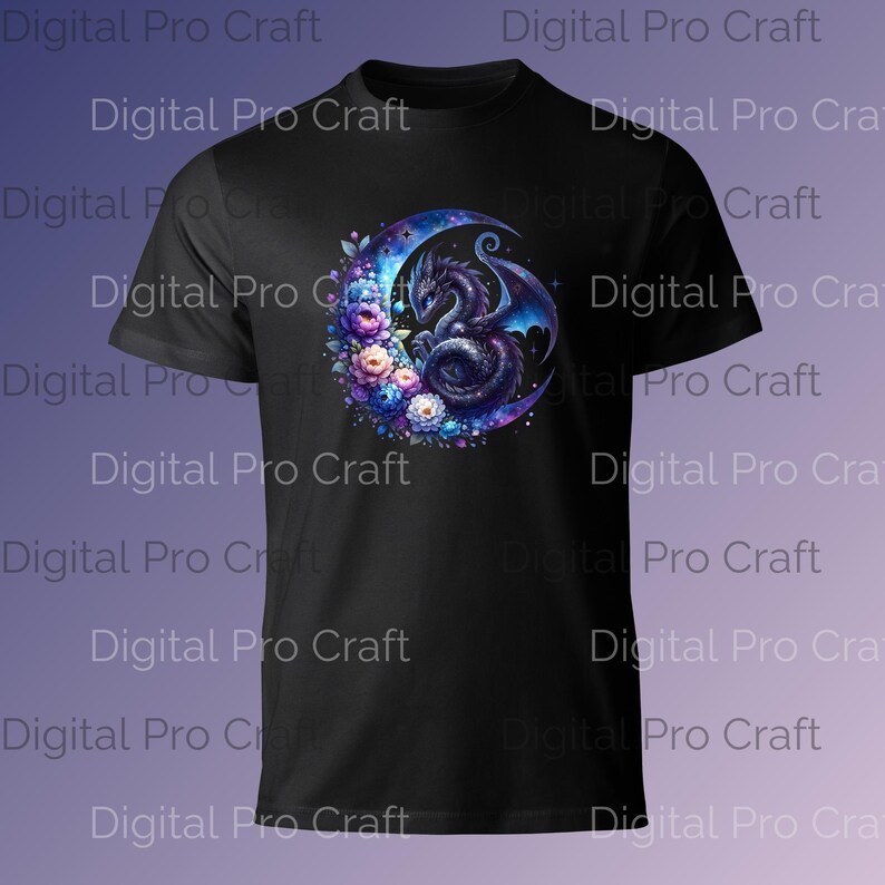 Celestial Dragon Clipart Bundle - Beautiful Baby Dragon PNG Graphics with Transparent Background for T-Shirt Design and More
