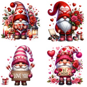 Charmant nain de la Saint-Valentin PNG, clipart png de la Saint-Valentin pour la conception de cartes et de t-shirts - thèmes Love You and Be Mine, Valentines Day Gnome