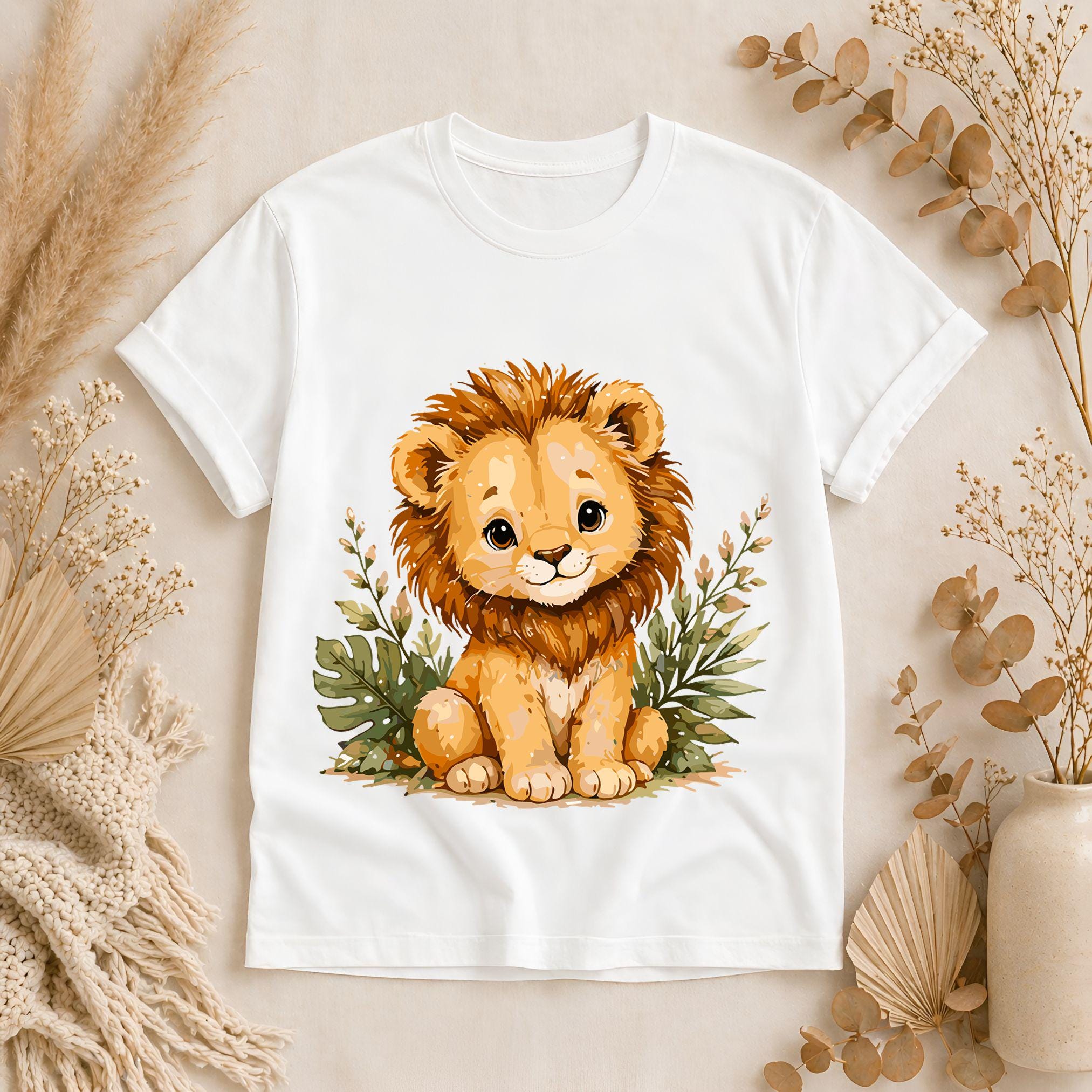 Safari Baby Shower Clipart Bundle, Watercolor Jungle Animal PNG, Wild ...