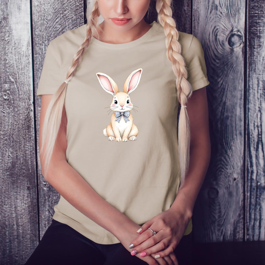 Noeud pour cheveux de lapin de Pâques brodé à la main