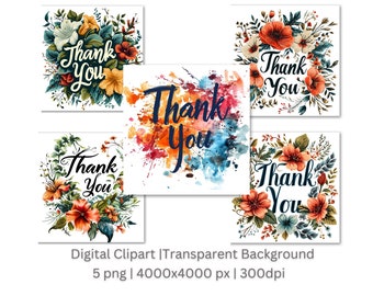 Thank You PNG, Thank You Sign, Floral, Wedding Thank you png, Thank you card, Printable, Thankful, Cut File Cricut, Silhouette