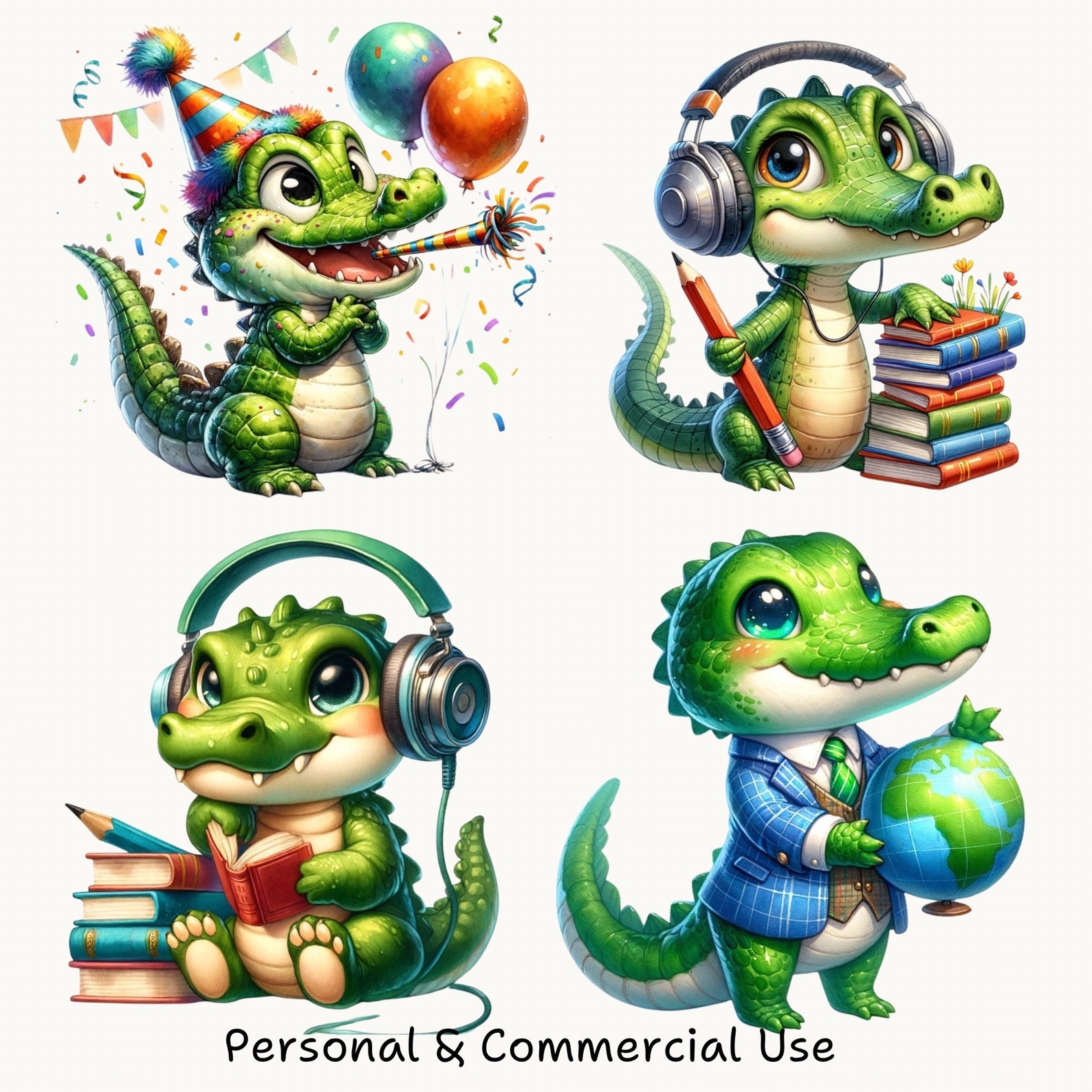 Last Day of School Celebration Alligator Clipart, Graduation Cap ...