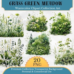 Grass Clipart Bundle,Grass Sublimation,Green Meadow Graphics,Grass PNG, Journaling, Commercial use,Digital Download,Card Making,Clip Art