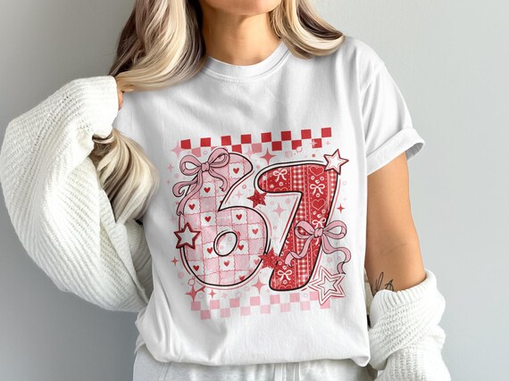 67 Birthday PNG, Trendy Sublimation Design, DTF Transfer, Sixty Seventh Birthday, T Shirt Design PNG, Iron On Transfer, Commercial Use