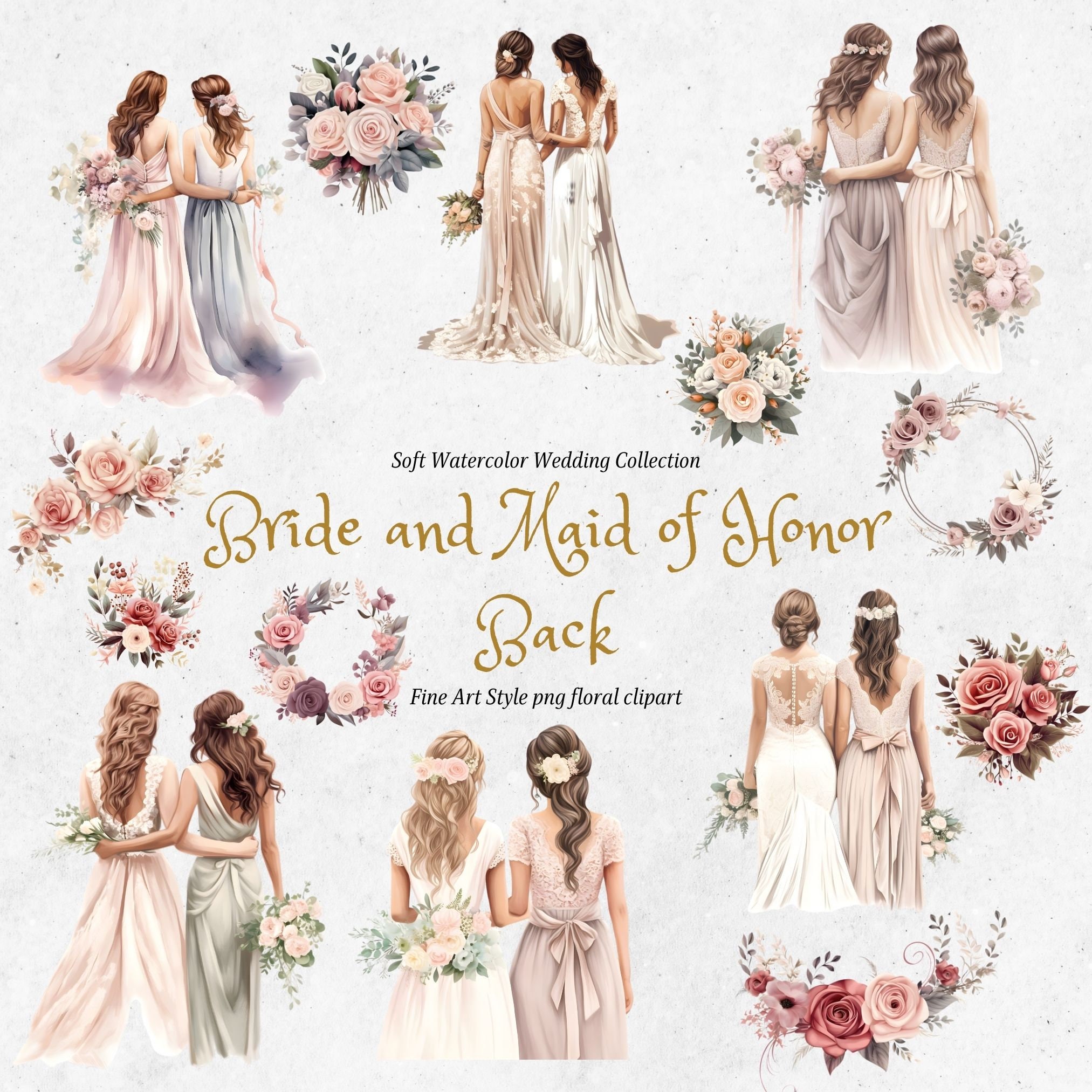 Bride and Maid of Honor Back Watercolor Clipart Bundle,junk Journal Wedding Clipart, PNG, Romantic Clipart, Digital Download, Commercial Use - Etsy New Zealand Bride and Maid of Honor Back Watercolor Clipart Bundle,junk Journal Wedding Clipart, PNG, Romantic Clipart, Digital Download, Commercial Use - Etsy New Zealand