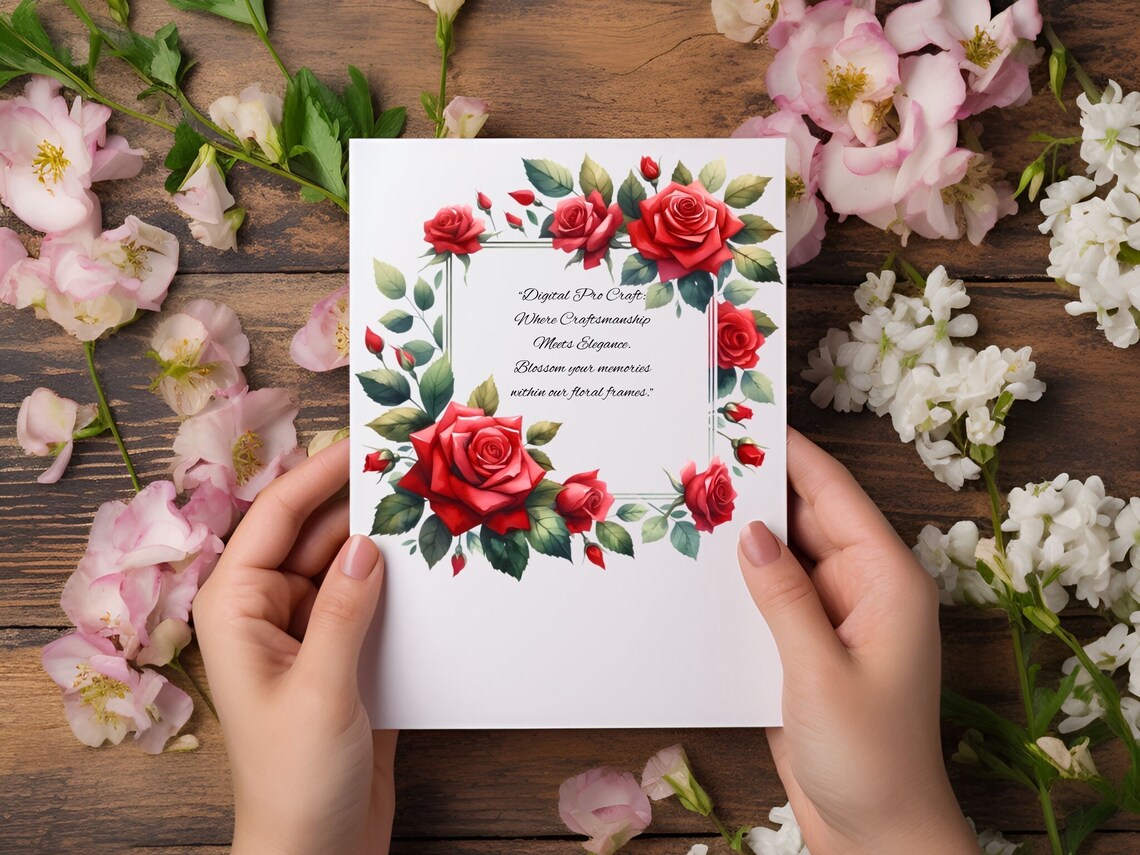 Floral Corner Border Clipart, Red Roses PNG, Card Decorating ...