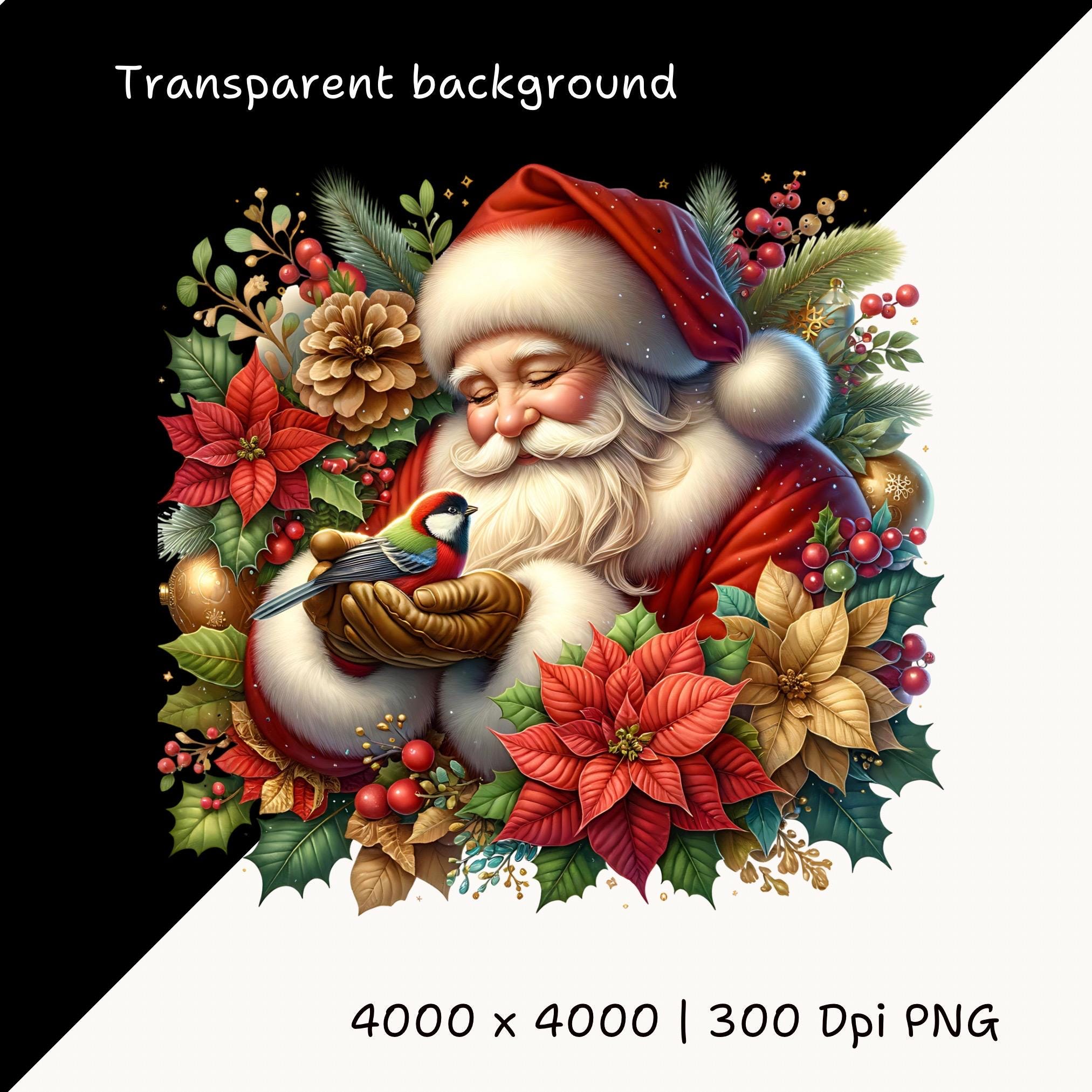 Xmas Santa Claus Clipart Bundle, Santa Claus and Reindeer Png Bundle ...