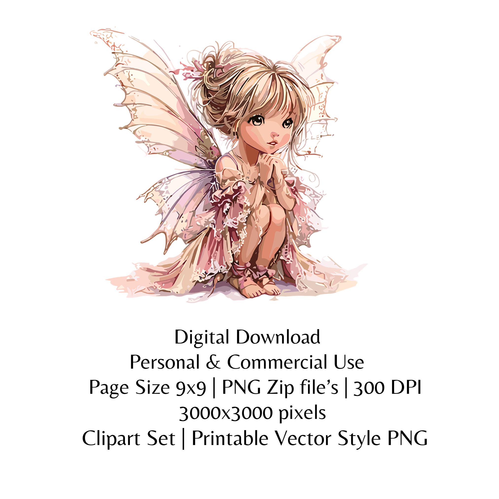 Watercolor Fairy Clipart Bundle | Whimsical Forest Fairy PNG | Magical ...