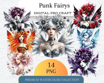 Clipart z orchideą, punk rockiem, subkulturą punkową, sztuką punkową, modą, dziewczyną, PNG, sublimacją PNG, cyfrowym PNG