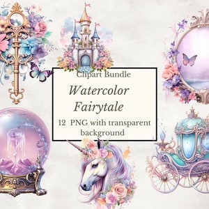 Watercolor Pastel Fairytale Versatile Digital Clipart Graphics | High-Quality Designs for Graphic Designers & Educators|Digital Downloads