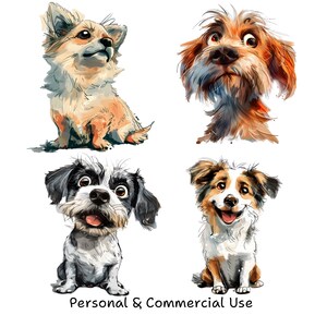 Cute and Funny Dog PNG Clipart Bundle | High Quality 300DPI Images ...