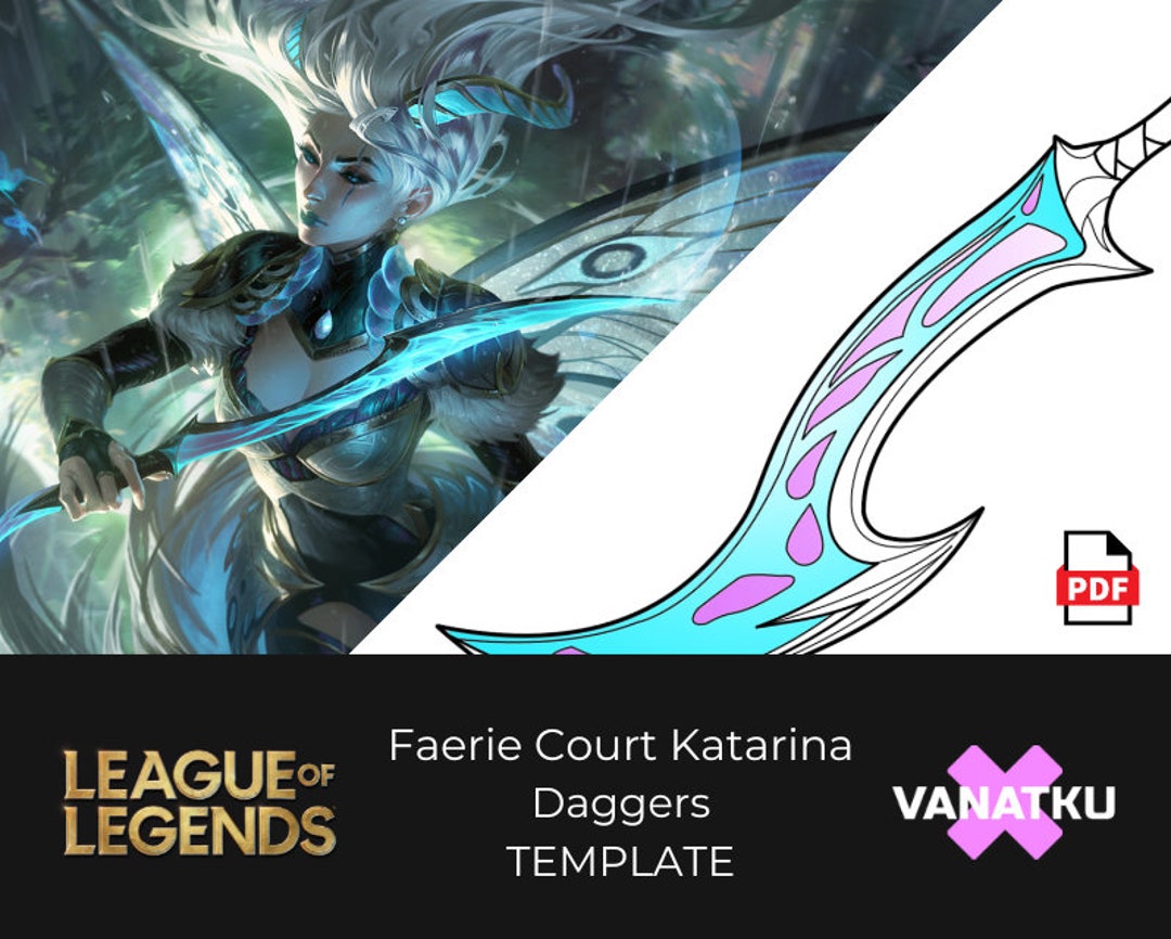 Faerie Court Katarina Kata League of Legends Daggers Sword Cosplay ...