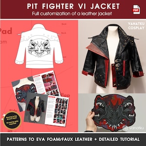 Tutorial sui modelli Arcane S2 Vi Jacket Pit Fighter Emo Wolfs Prop Design digitale ispirato a League of Legends Lol Cosplay Jinx