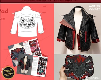 Patterns Tutorial Arcane S2 Vi Jacket Pit Fighter Emo Wolfs Prop Digital Design Inspired League of Legends Lol Cosplay Jinx
