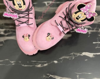 Timberland/ Minnie Timberland/ Timberland stövlar/ Stövlar/ Anpassad Timberland/ Minnie present