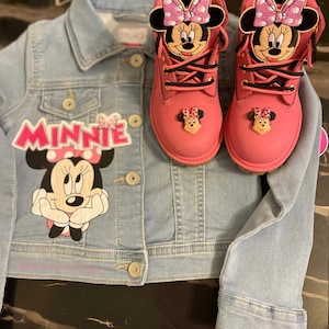Minnie Denim/ Minnie Jacket/ Minnie Customs/ Minnie Custom Jacket/ Minnie Gift