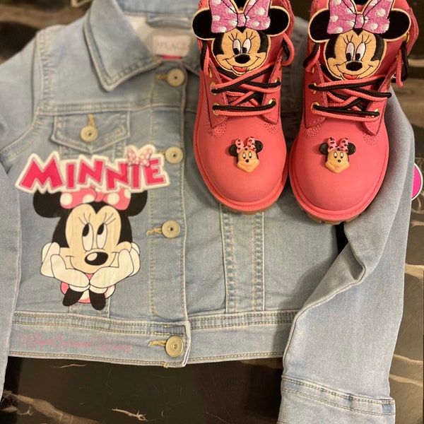 Minnie Denim/ Minnie Jacket/ Minnie Customs/ Minnie Custom Jacket/ Minnie Gift