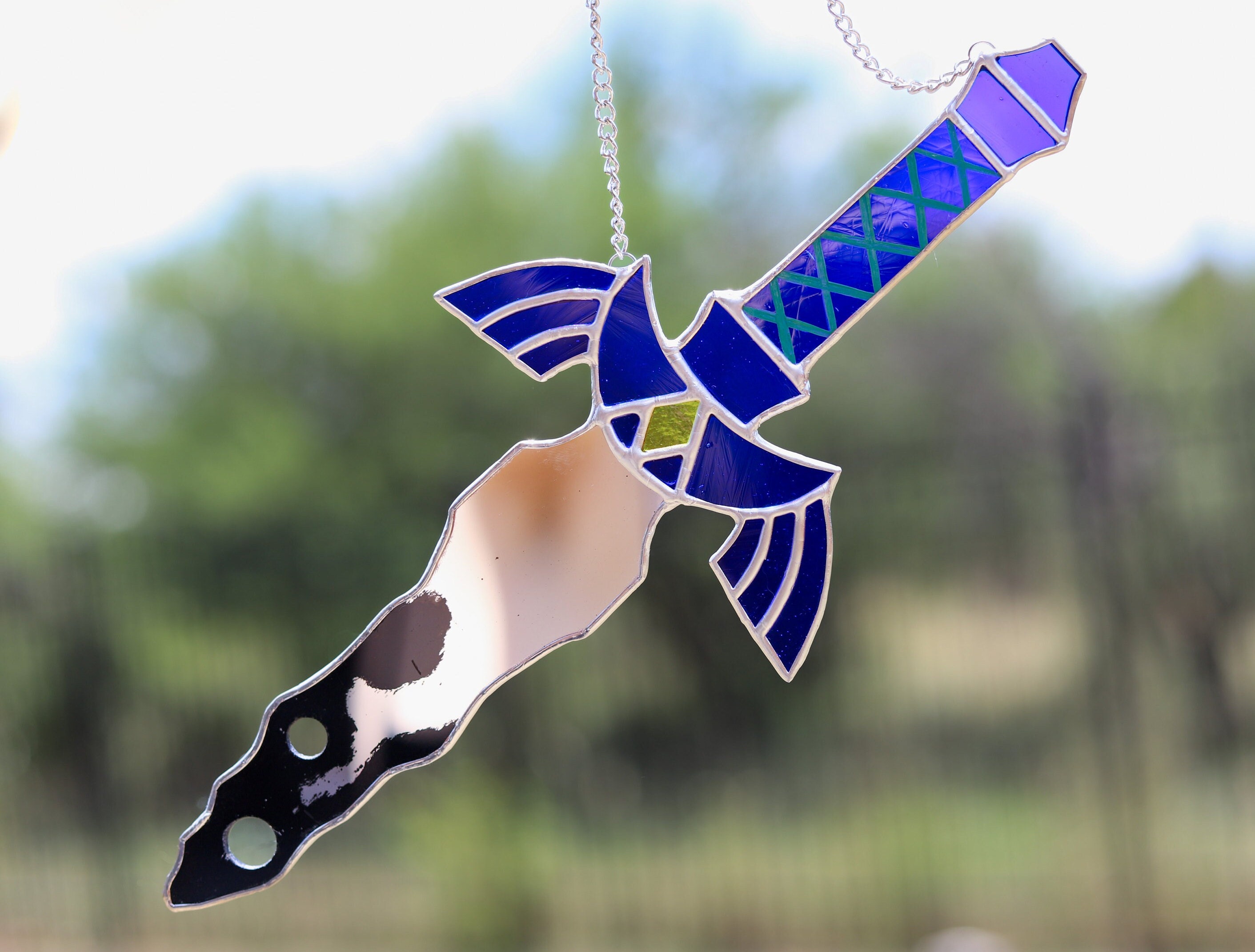 Decayed Master Sword, Zelda Decor, Zelda Stained Glass, Zelda Art, Legend of Zelda Breath of the Wild Tears of the Kingdom Wall Art