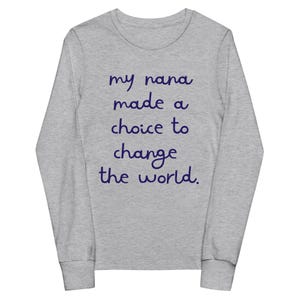My Nana Chose to Change the World - Spelman College Youth Long Sleeve Tee (Navy)