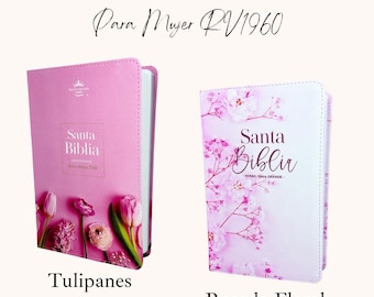 Biblia personalizada, Biblia Letra Grande 12 puntos, RV1960 imit piel para mujer