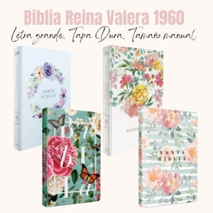 Biblia personalizada Spanish Bible RVR 1960 Handy Size Large Print Hardcover | Biblia RVR1960 Tapa dura tamaño manual|