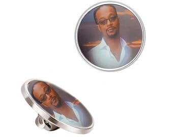 Custom Photo Memorial Lapel Pin: Groom, Fiancé Keepsake Gift