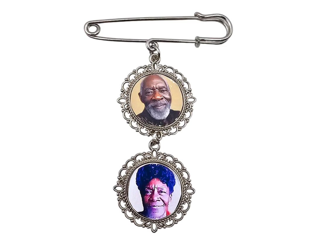 Memorial Photo Brooch Pin: Funeral Remembrance Keepsake - Etsy