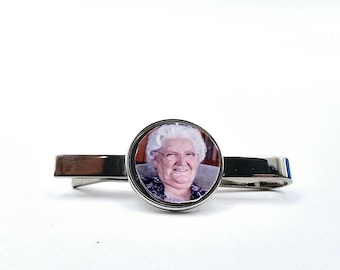 Groom Photo Tie Clip: Personalized Wedding Keepsake