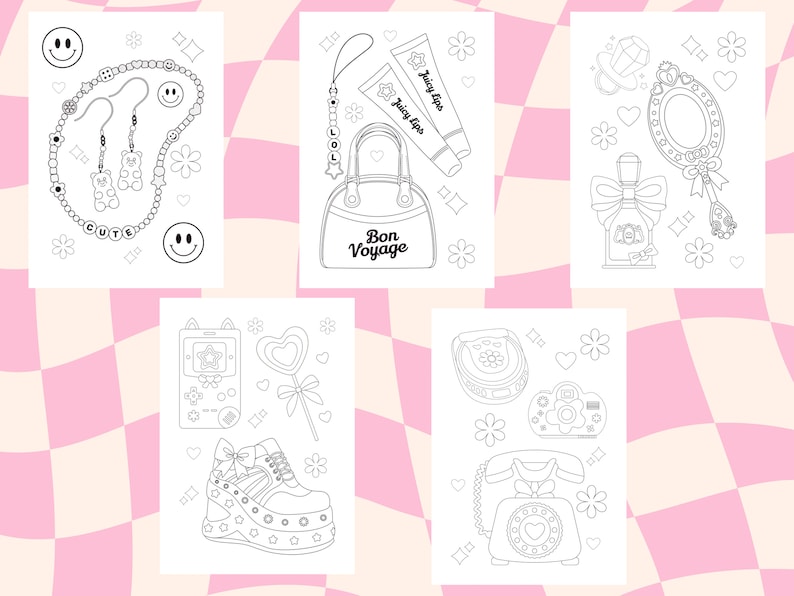 10 Y2K Printable Coloring Pages to Unleash Your Nostalgic Creativity