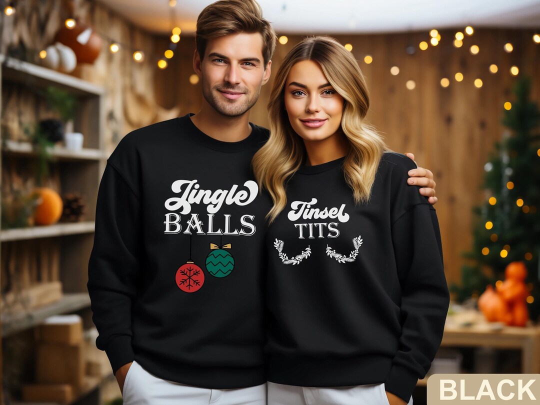 Jingle Balls and Tinsel Tits Couple Christmas Loungewear Mr Etsy