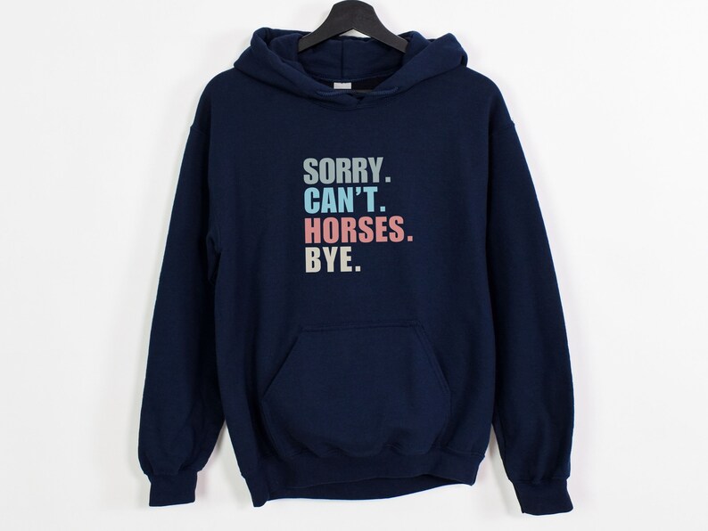 Sorry Can't Horses Bye Long Sleeve Tshirt, Horse Girl Shirt, Cute Horse Lover Fall Outfit
