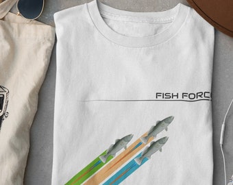Koszulka Fish Force – Flying Trout, prezent na Dzień Ojca