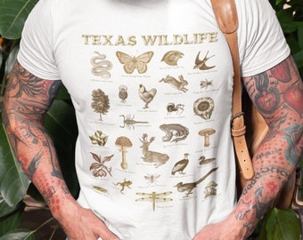 Koszulka Texas Wildlife: Koszulka z motywem nauki i natury dla miłośników aktywności na świeżym powietrzu