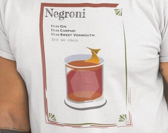 Negroni Cocktail T-Shirt: Classic Drink Graphic Tee