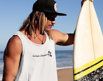 Carpe Manana Beach Tank Top: Summer Surf Shirt