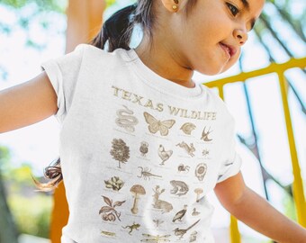 Kids Texas Wildlife Shirt: Plants & Animals Science Tee