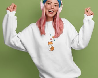 Autumn Fox Sweater: Unisex Thanksgiving Crewneck