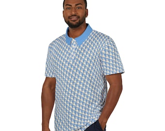 Penguin Pattern Golf Shirt, Unisex Polo Shirt | Casual Outdoor Wear, Summer Fashion