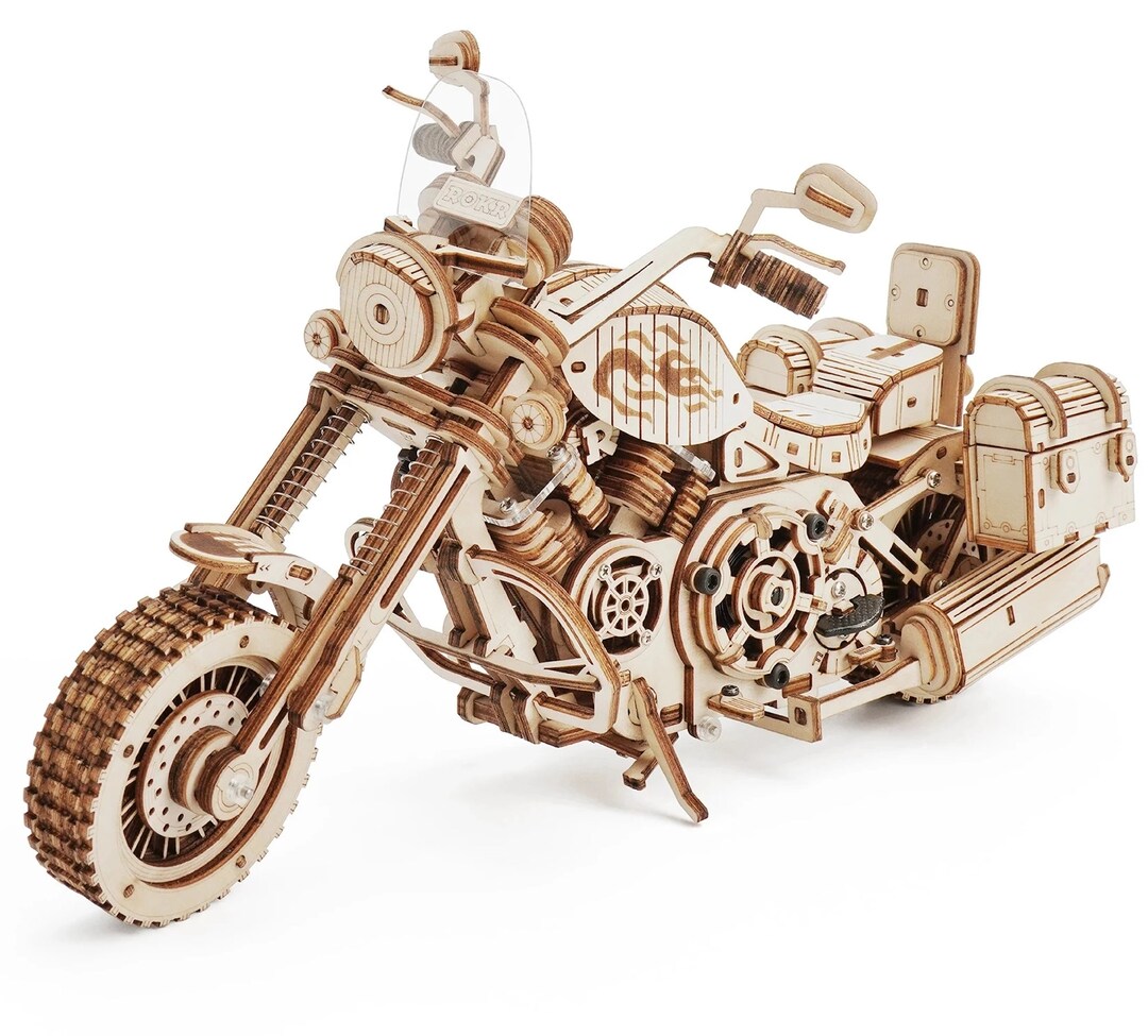 Wood Motorcycle Kit 3D Wooden Motor Cycle Cruiser Bike Etsy