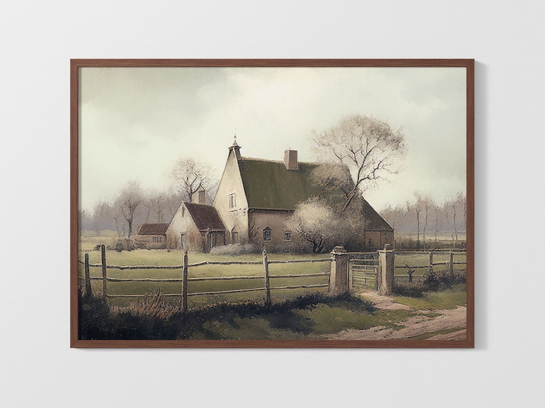 Vintage European Country House | Printable Wall Art | Digital Download ...