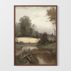 Vintage Country Landscape | Printable Wall Art | Digital Download | Wall Print | 19th Century Oil Painting | Antique Style Art